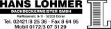 Bauklempner Nordrhein-Westfalen: Hans Lohmer Dachdeckermeister GmbH Bauklempner Nordrhein-Westfalen: Hans Lohmer Dachdeckermeister GmbH